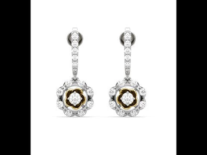 Estelle Flower Diamond Danglers