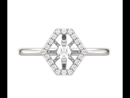 Tara Hexagon Diamond Ring