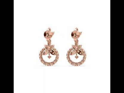 Nila Flower Diamond Danglers