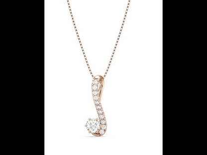 Katrina S-Shaped Diamond Pendant