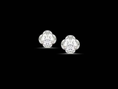 Hallie Flower Diamond Studs