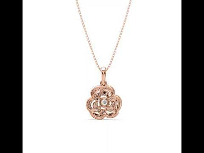 Caroline Double Halo Diamond Pendant