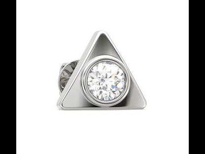 Triangular Diamond Men's Stud Earring (Single)