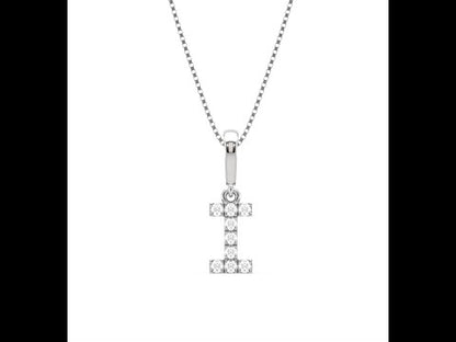 I Alphabet Diamond Pendant