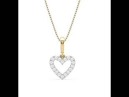 Elise Heart Shaped Diamond Pendant