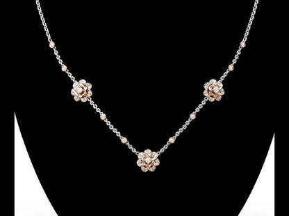 Edna Flower Diamond Necklace