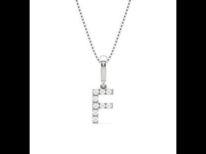 F Alphabet Diamond Pendant