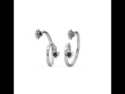 Sylvie Spiral Diamond Hoop Earrings