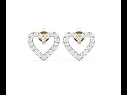 Daria Heart Diamond Earrings