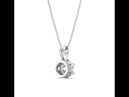 Fiona Single Stone Solitaire Pendant