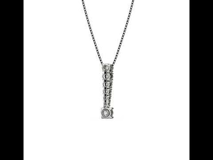 Catalina Linear Diamond Drop Pendant