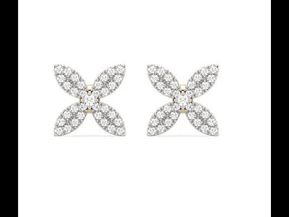 Leslie Flower Diamond Earrings