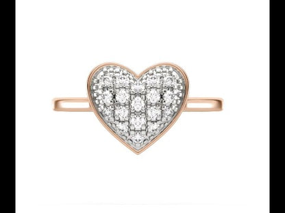 Amy Heart Cluster Diamond Ring