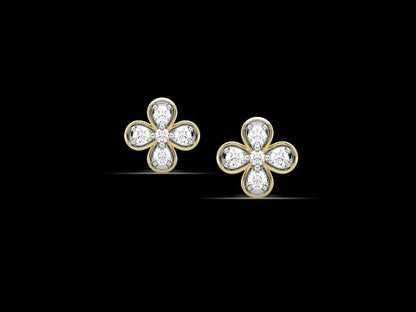 Alma Floral Diamond Earrings