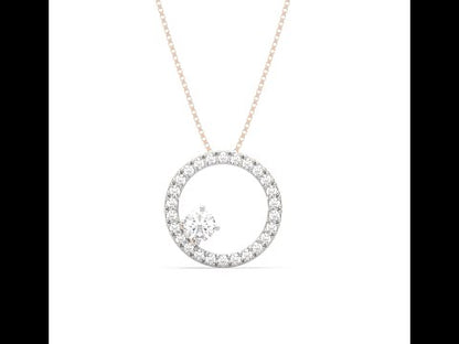 Cecile Circular Diamond Pendant