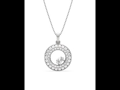 Orea Disc Oval Diamond Pendant