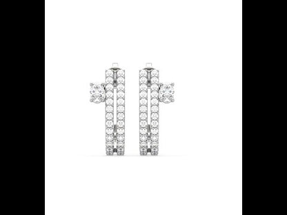 Rosalie 2-Line Diamond Earrings